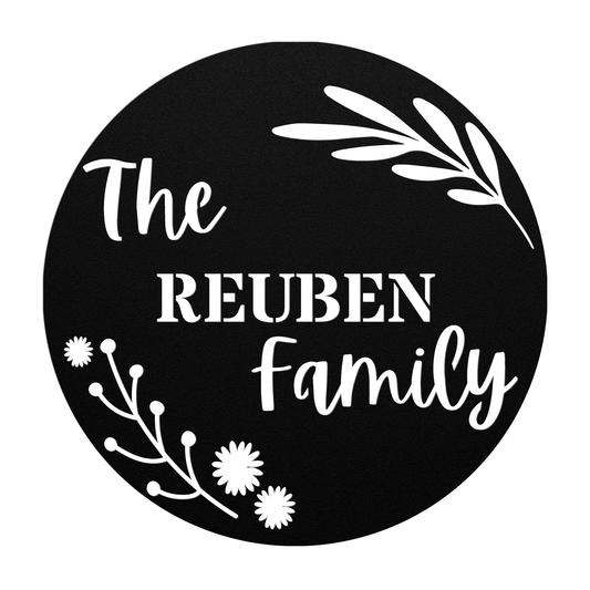 Personalized Family Sign with Florals