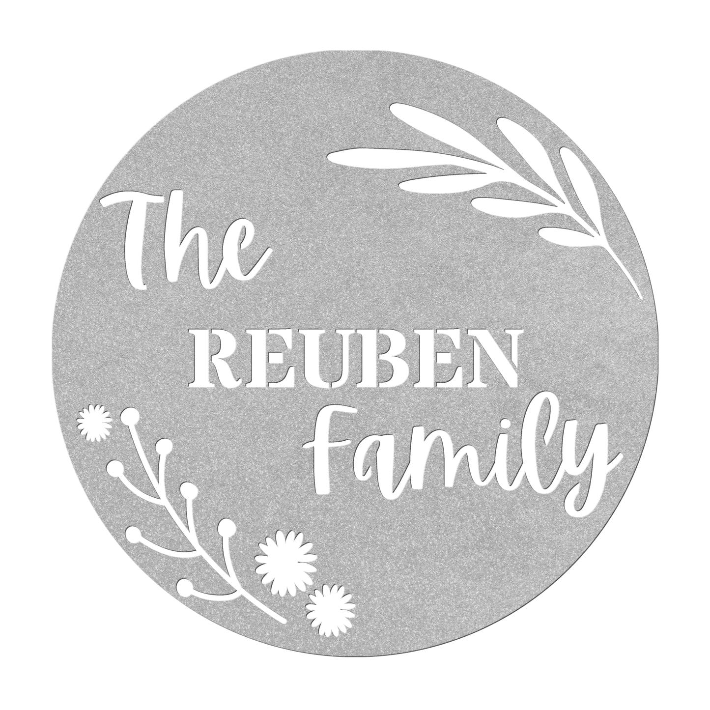 Personalized Family Sign with Florals